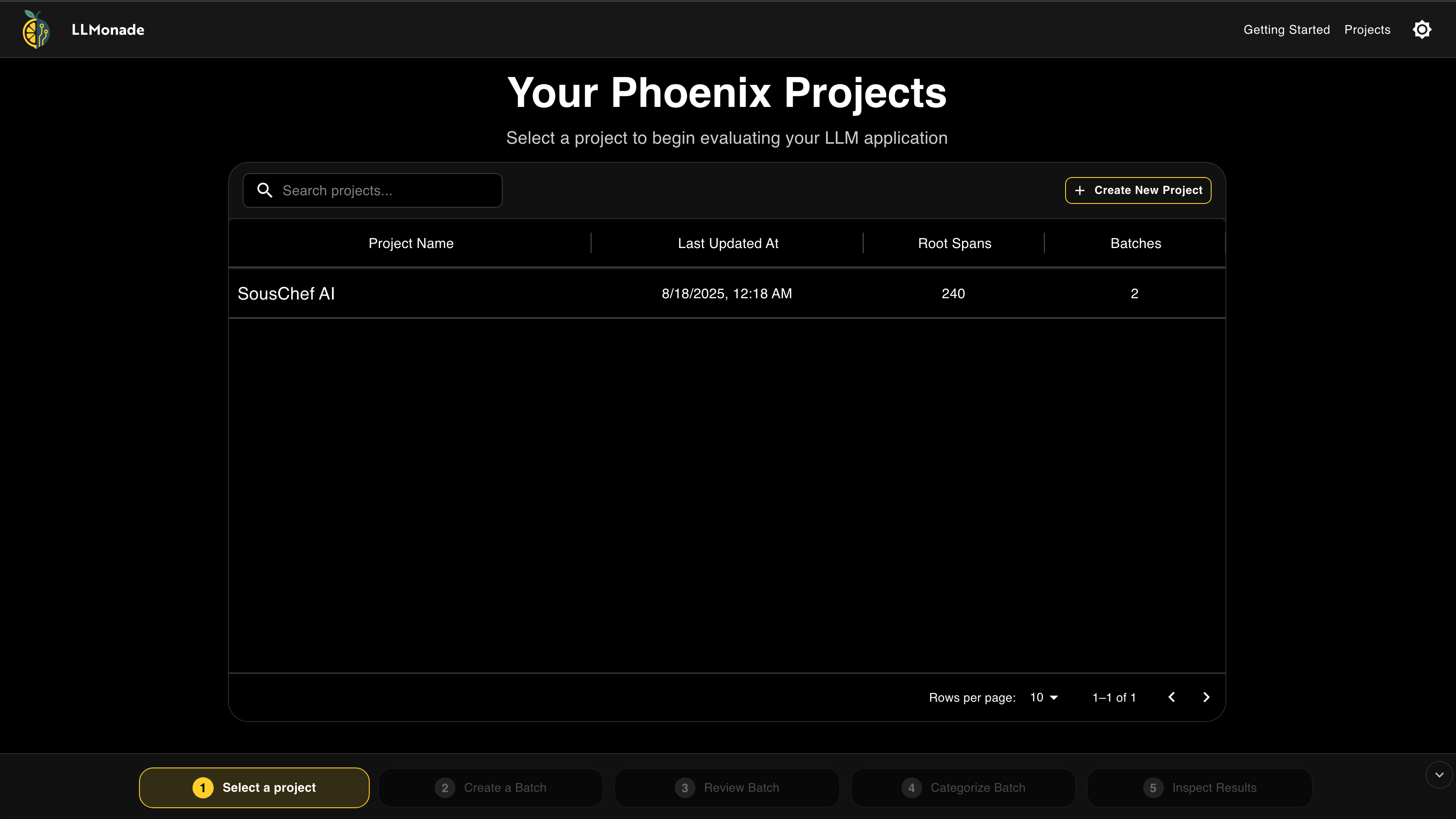 Select Project